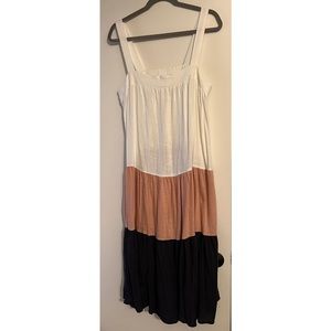 NWT White, Pink & Navy Dress by Mint Choco - Size Large